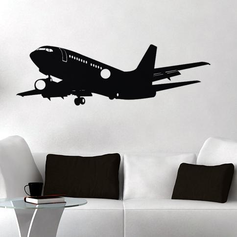 Landing Boeing 737 Designed Wall Sticker