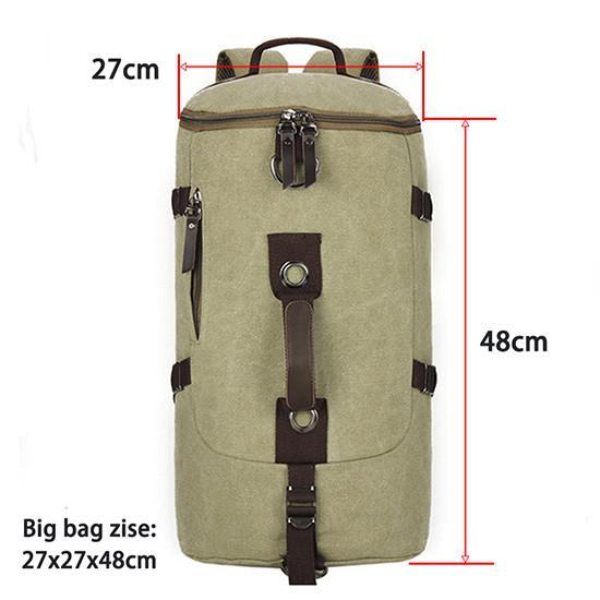 Large-Capacity Multi-Pocket Flight Bag for Pilots and Crew, Light Green - Large