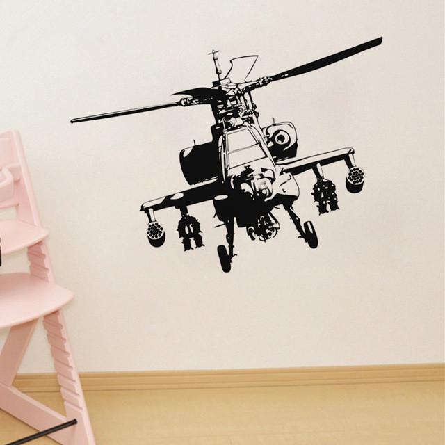 Military Helicopter Printed Wall Stickers