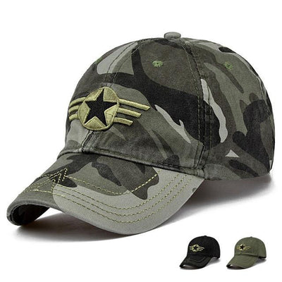 Military aviation design designed cap, durable cotton.