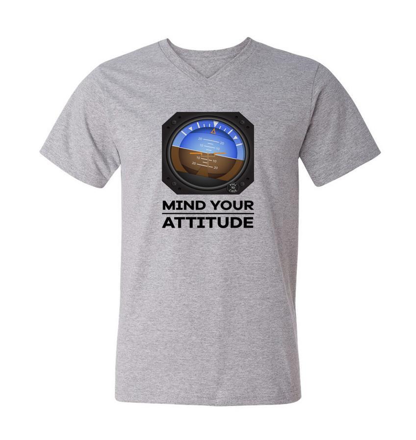 Mind Your Attitude Designed Men V-Neck T-Shirts