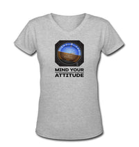 Thumbnail for Mind Your Attitude Designed Women V-Neck T-Shirts