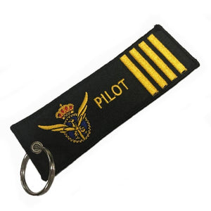 Pilot & Badge & 4 Lines Designed Key Chains