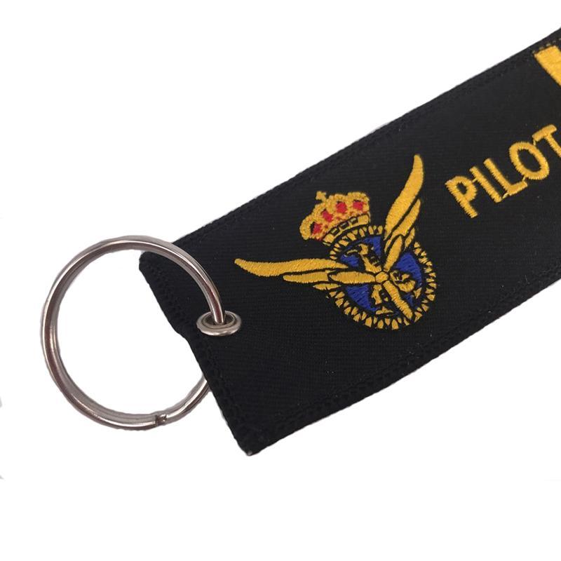 Pilot & Badge & 4 Lines Designed Key Chains