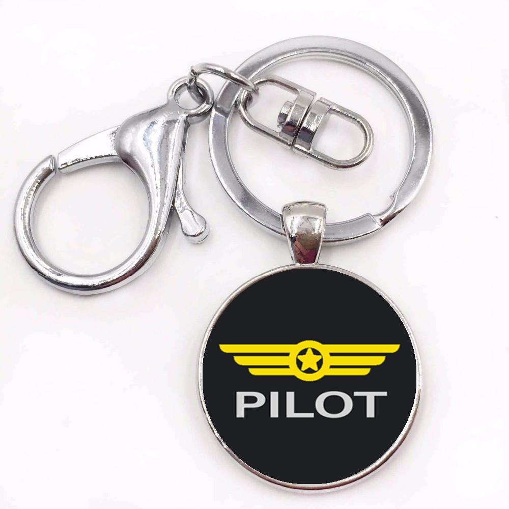 Pilot & Badge Printed Key Chains