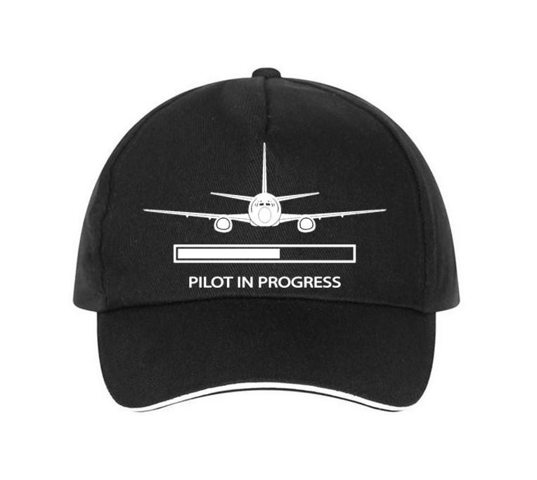 Pilot In Progress Designed Hats