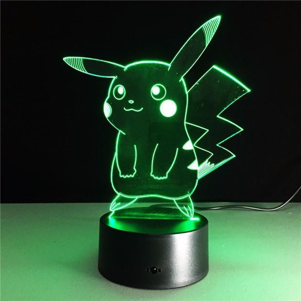 Pokemon Pikachu Designed 3D Night Lamps