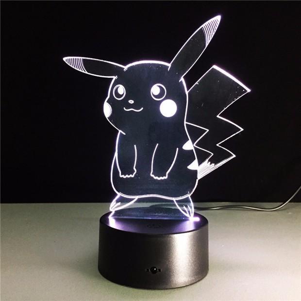Pokemon Pikachu Designed 3D Night Lamps