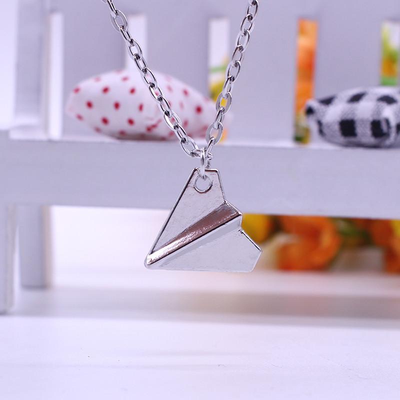 Popular Paper Airplane Necklace - view 3