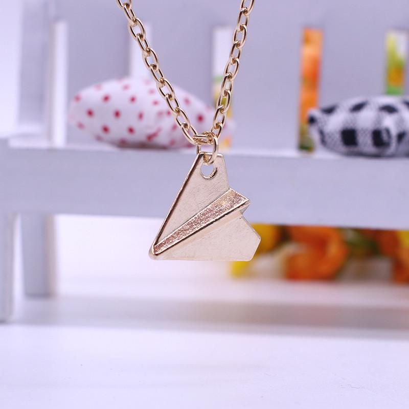 Popular Paper Airplane Necklace - view 4