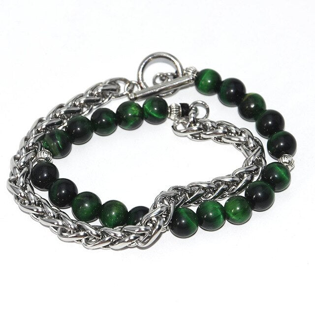 Stainless Steel Lapis Lazul Style Bracelets