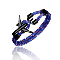 Thumbnail for (Edition 2) Stylish Airplane Shape Bracelets (Mixed Colours) aviation-themed bracelet, polished metal.