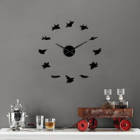 Thumbnail for Acrylic Vintage Different Airplane Shapes aviation themed wall clock, premium wood and metal.