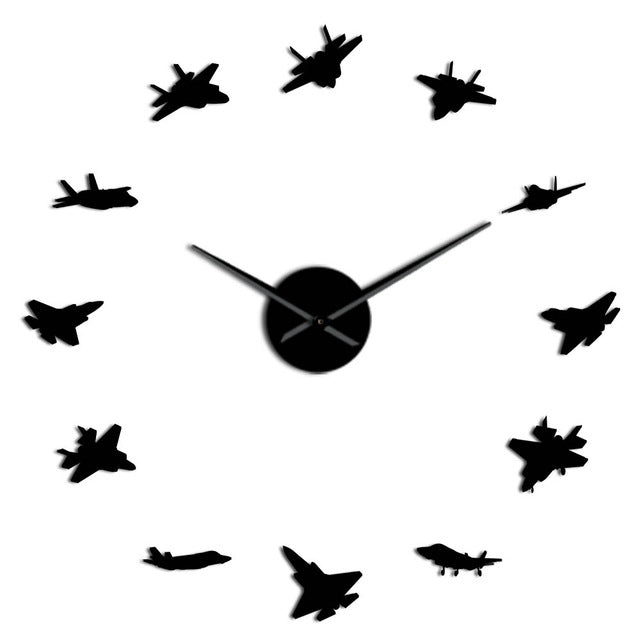 Acrylic Super Quality Vintage Different Airplane Shapes Wall Clock