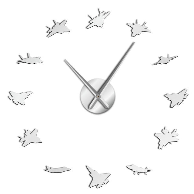 Acrylic Super Quality Vintage Different Airplane Shapes Wall Clock