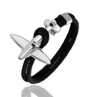 Thumbnail for (Edition 2) Small Airplane Designed Rope Leather Bracelets