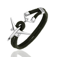 Thumbnail for (Edition 2) Boeing 777 Airplane Designed Rope Leather Bracelets