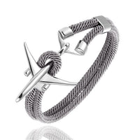 Thumbnail for (Edition 2) Boeing 777 Airplane Designed Rope Leather Bracelets
