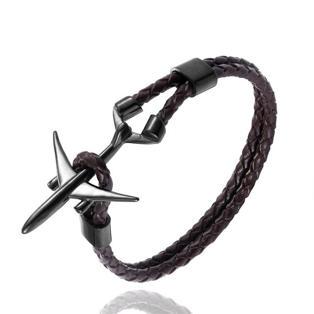 Boeing 777 Airplane Designed Leather Bracelets