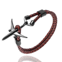 Thumbnail for Boeing 777 Airplane Designed Leather Bracelets
