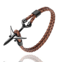 Thumbnail for Boeing 777 Airplane Designed Leather Bracelets