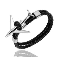 Thumbnail for Super Cool Airplane Designed Leather Bracelets