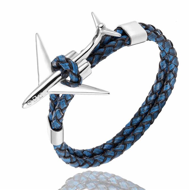 Super Cool Airplane Designed Leather Bracelets