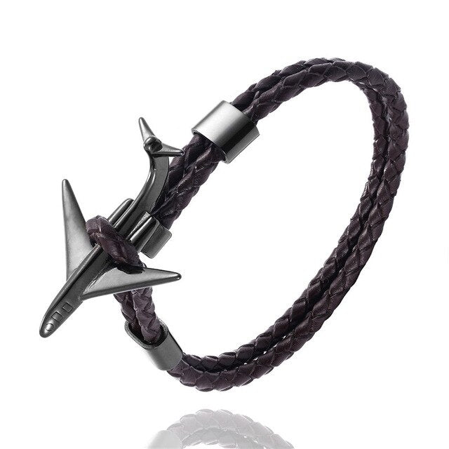 Super Cool Airplane Designed Leather Bracelets