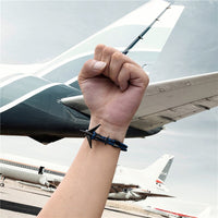 Thumbnail for Super Cool Airplane Designed Leather Bracelets