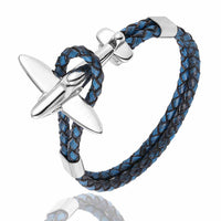 Thumbnail for Small Airplane Designed Leather Bracelets