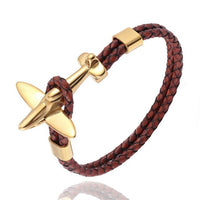 Thumbnail for Small Airplane Designed Leather Bracelets