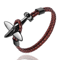 Thumbnail for Small Airplane Designed Leather Bracelets