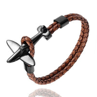 Thumbnail for Small Airplane Designed Leather Bracelets