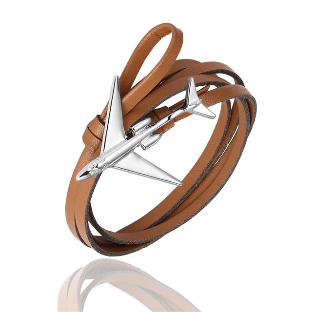 (Edition 3) - Special Leather Rope Designed Airplane Bracelets (Adjustable)