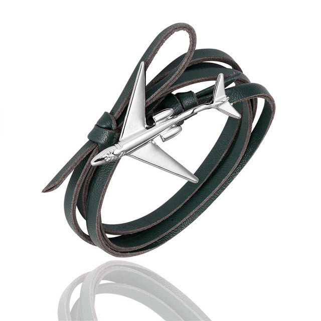 (Edition 3) - Special Leather Rope Designed Airplane Bracelets (Adjustable)