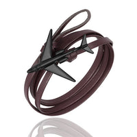 Thumbnail for (Edition 3) - Special Leather Rope Designed Airplane Bracelets Black (Adjustable)