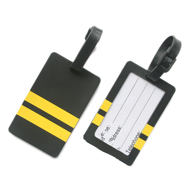 Pilot - Two Lines Designed Rubber Luggage Tags