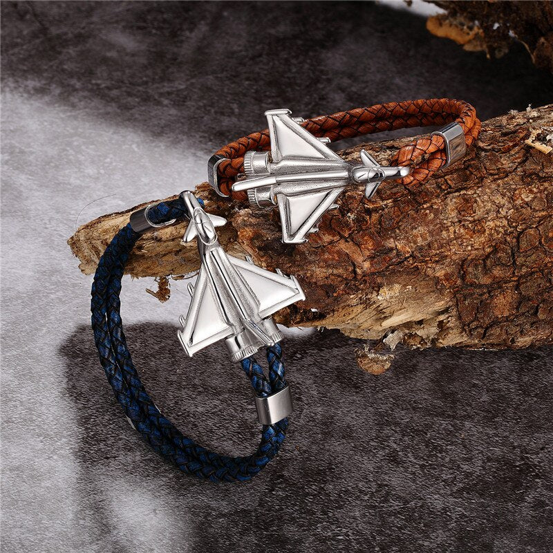 (Edition 2) Military Aircraft Designed Leather Bracelets