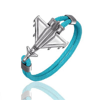 Thumbnail for Military Aircraft Designed Leather Rope Bracelets