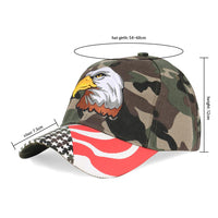 Thumbnail for USA Flag Camouflage Style & Eagle Designed Hats