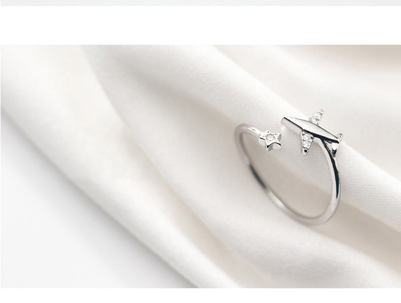 Super Stylish 925 Silver Special Edition Airplane Ring