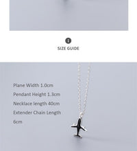 Thumbnail for Authentic 925 Sterling Silver Airplane Shape Necklace