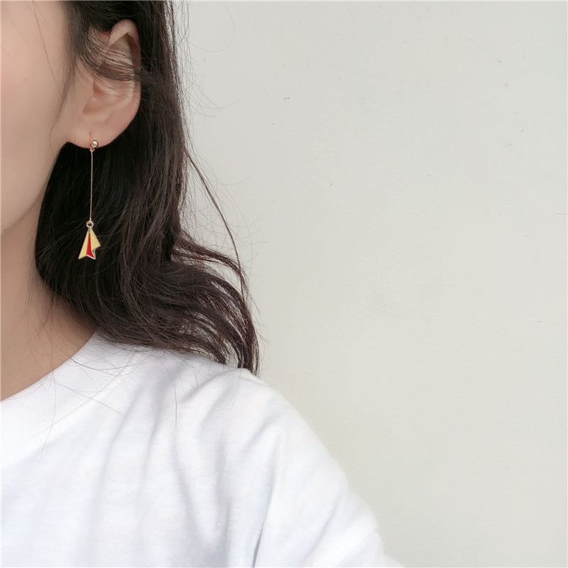 Paper Airplane & World Shape Designed Earrings
