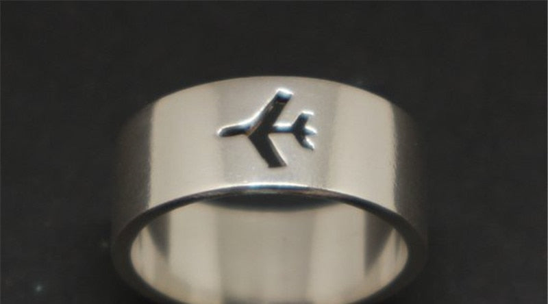 Amazing Airplane Symbol Airplane Ring FOR MEN