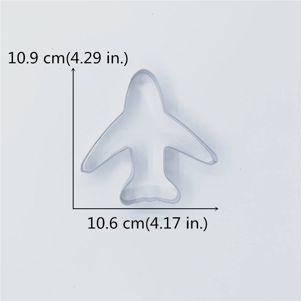 Airplane Shape Cookie & Biscuit Cutter (Stainless Steel)