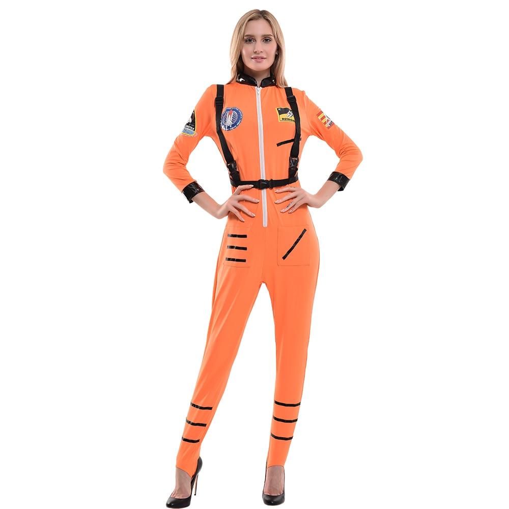 ORANGE Space NASA & Astranout Jumpsuit for WOMEN (Halloween)
