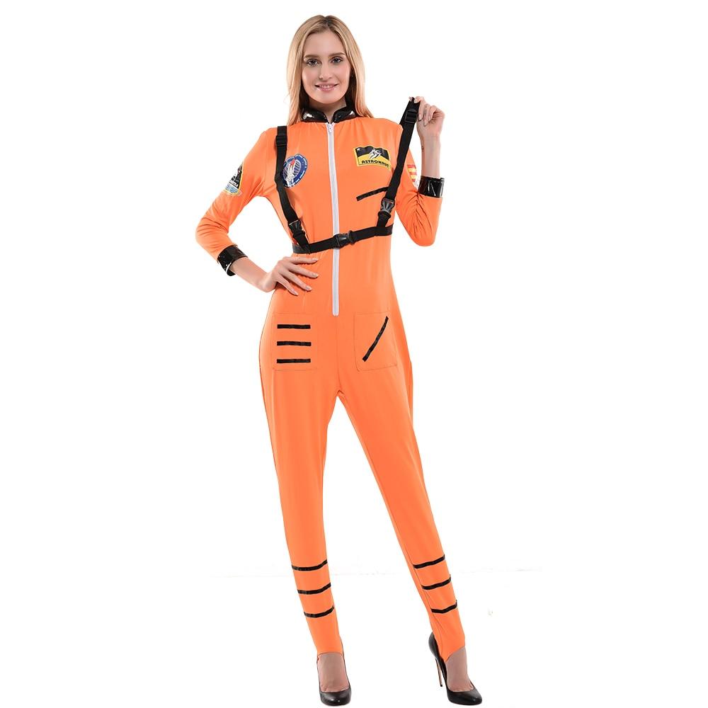 ORANGE Space NASA & Astranout Jumpsuit for WOMEN (Halloween)