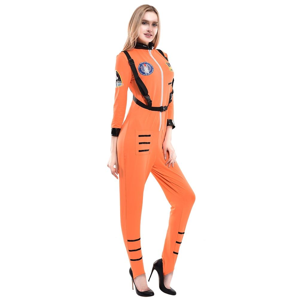 ORANGE Space NASA & Astranout Jumpsuit for WOMEN (Halloween)