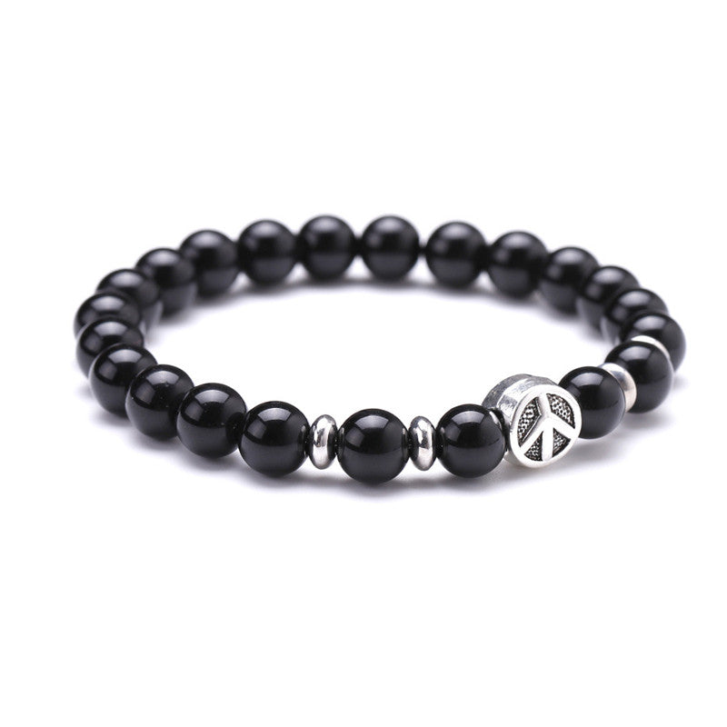 Natural Stone & Airplane Shape in Circle Designed Bracelets