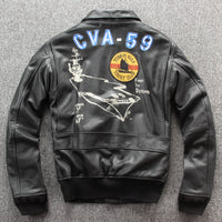 Thumbnail for Air Force Fighter Jet Pilot Designed GENUINE Leather Jacket